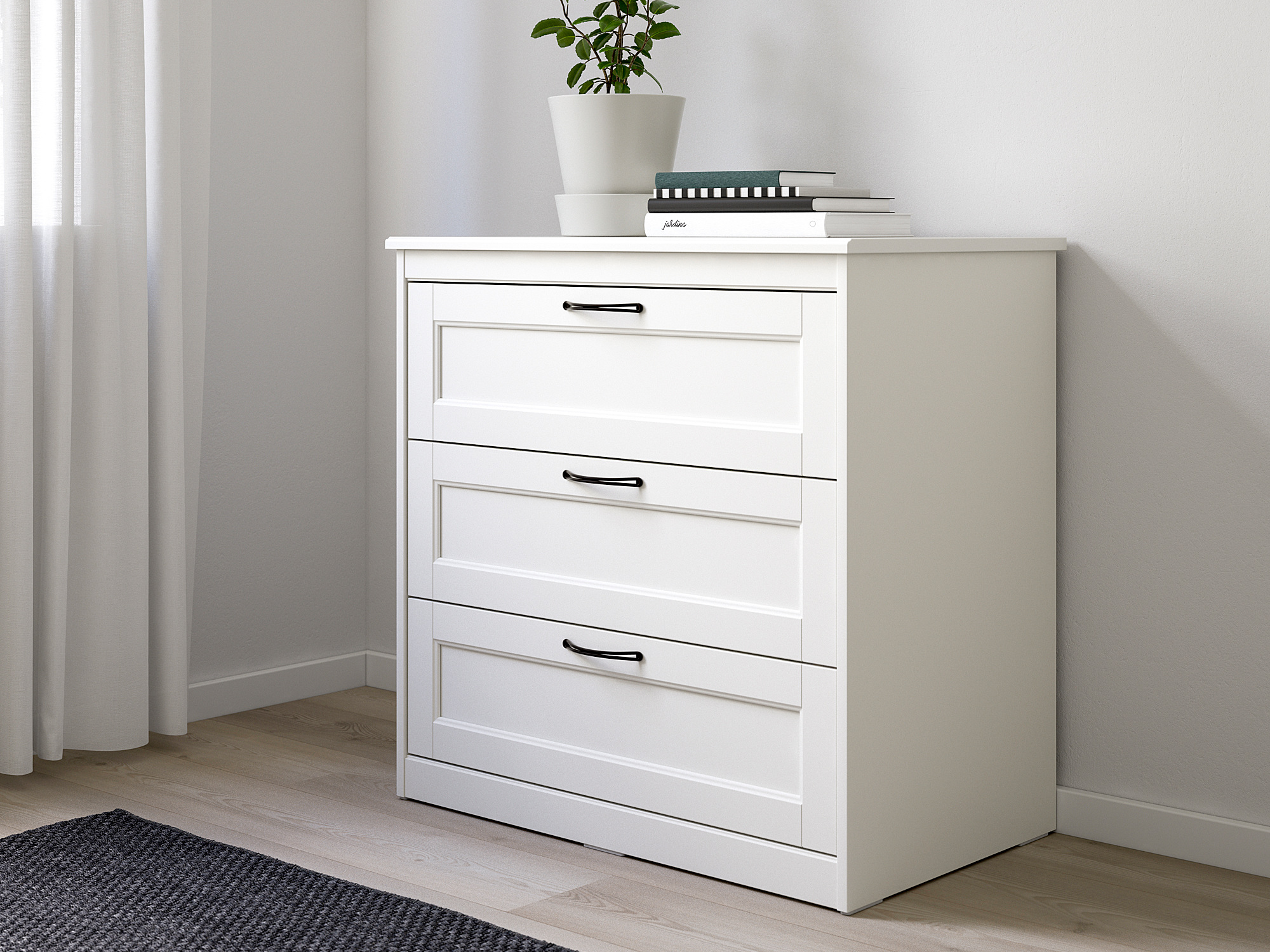 Комод Сонгесанд 13 white ИКЕА (IKEA) изображение товара