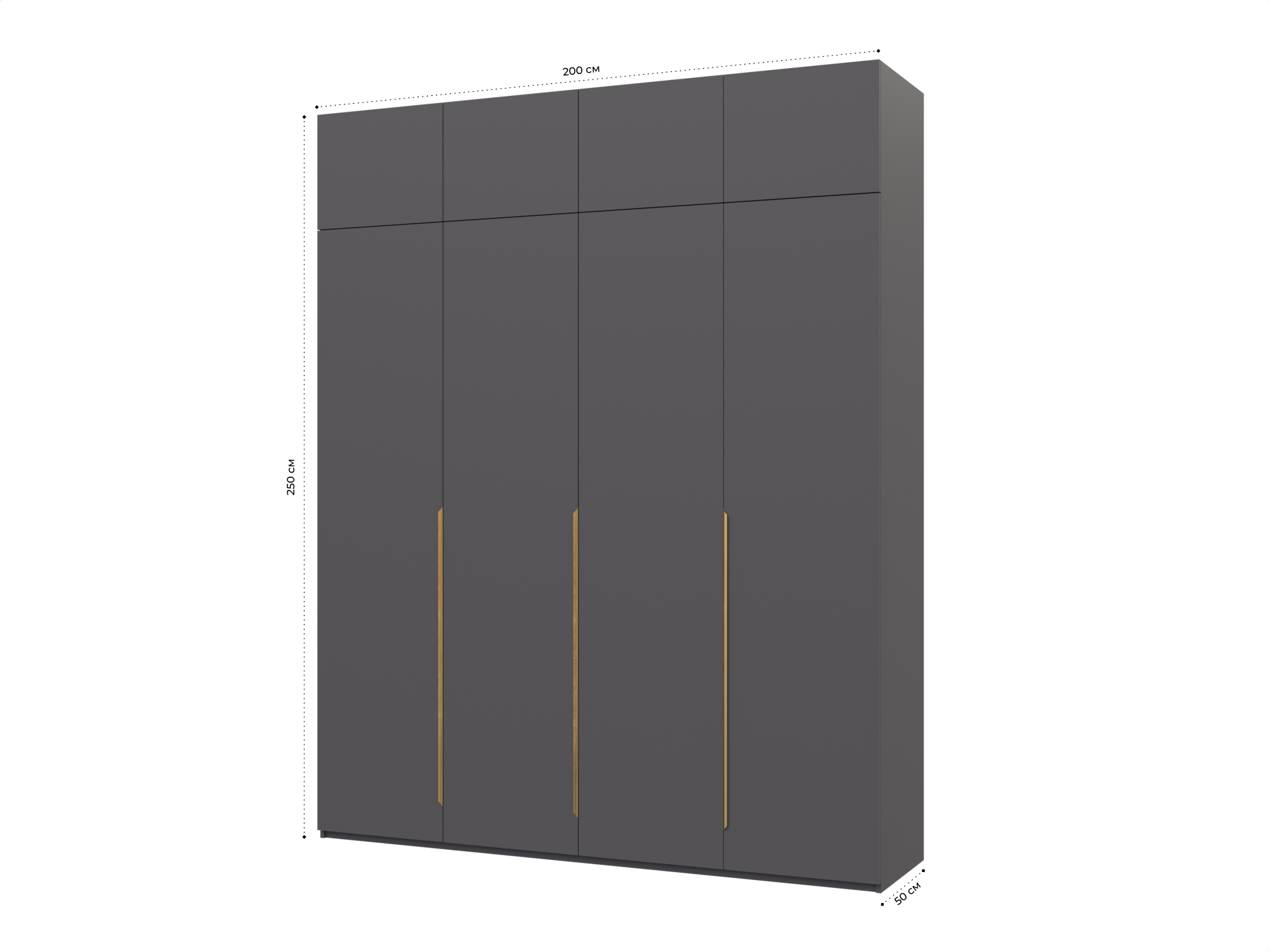 Распашной шкаф Пакс Альхейм 24 grey (gold) ИКЕА (IKEA) изображение товара